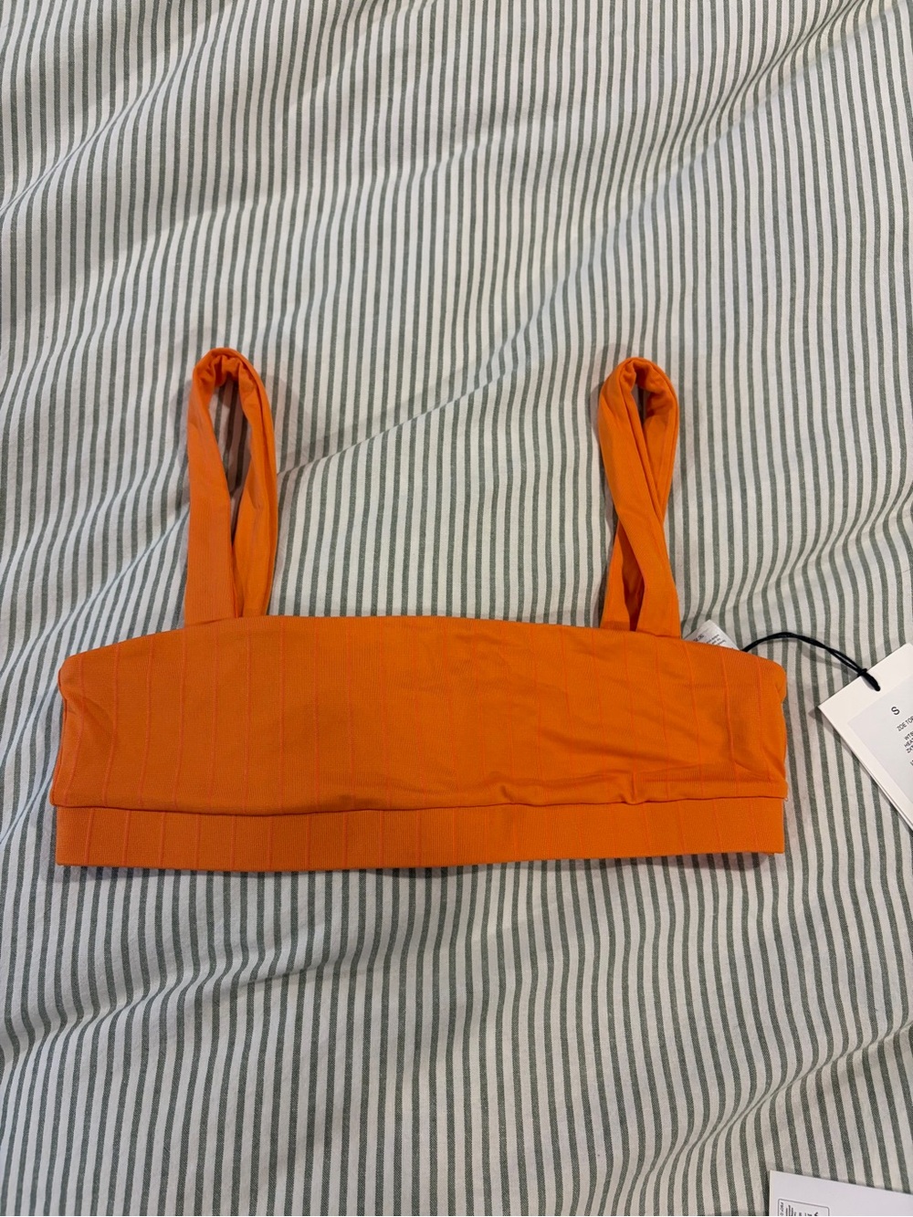Onia Sunburst Orange Zoe Top Swim Bikini Small